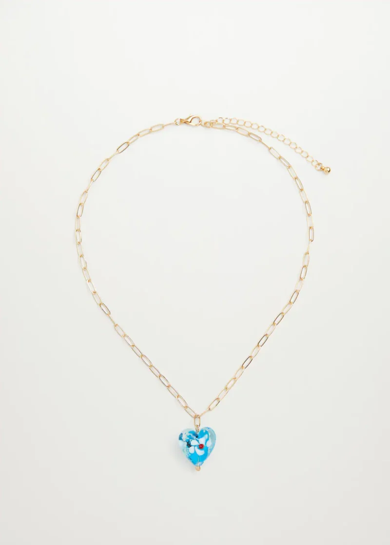 blue heart necklace – Image 4