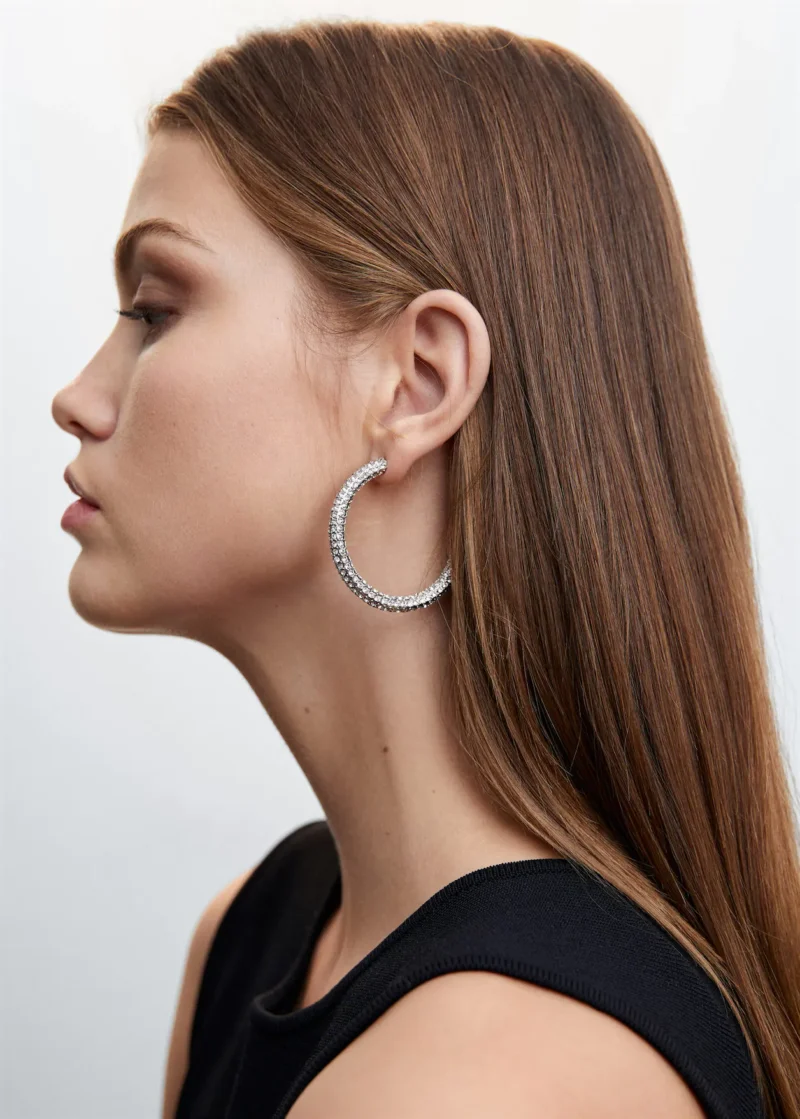 Mesh flower earrings – Image 2