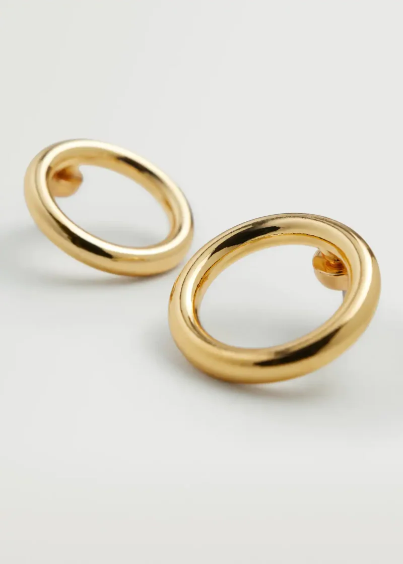 Embossed hoop earrings – Image 4